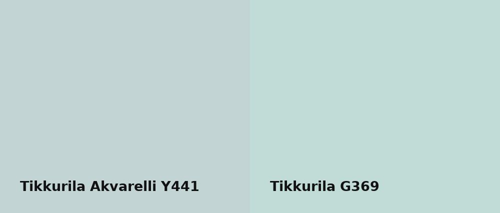 Tikkurila Akvarelli Y441 vs Tikkurila  G369