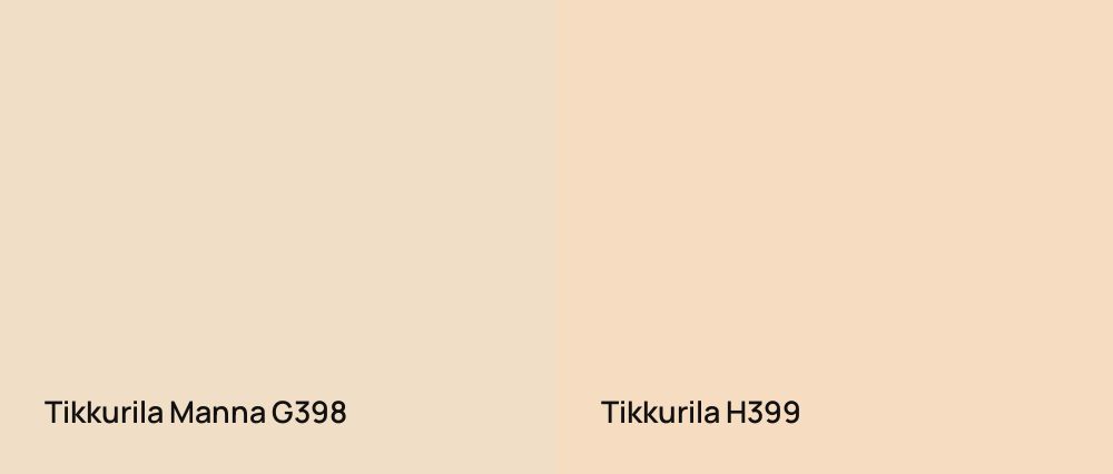 Tikkurila Manna G398 vs Tikkurila  H399