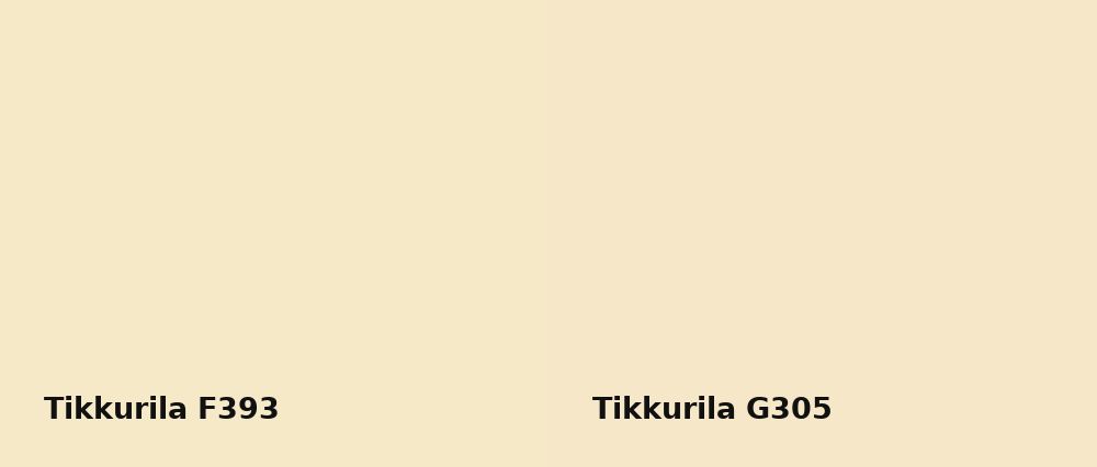 Tikkurila  F393 vs Tikkurila  G305