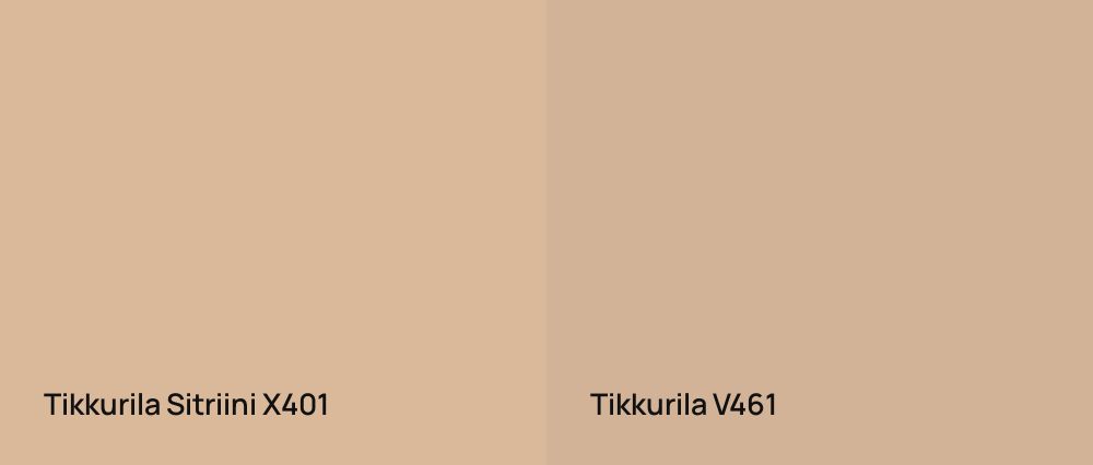 Tikkurila Sitriini X401 vs Tikkurila  V461
