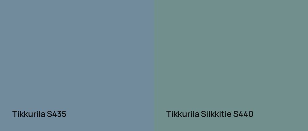 Tikkurila  S435 vs Tikkurila Silkkitie S440