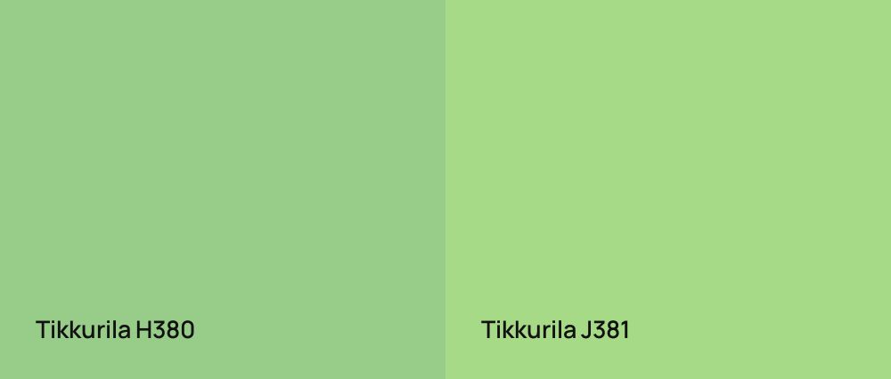 Tikkurila  H380 vs Tikkurila  J381