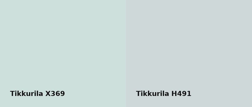 Tikkurila  X369 vs Tikkurila  H491