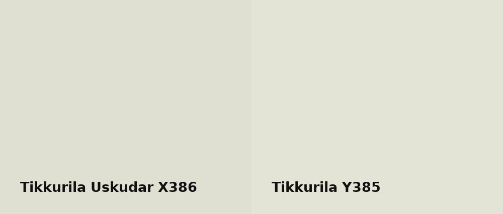 Tikkurila Uskudar X386 vs Tikkurila  Y385