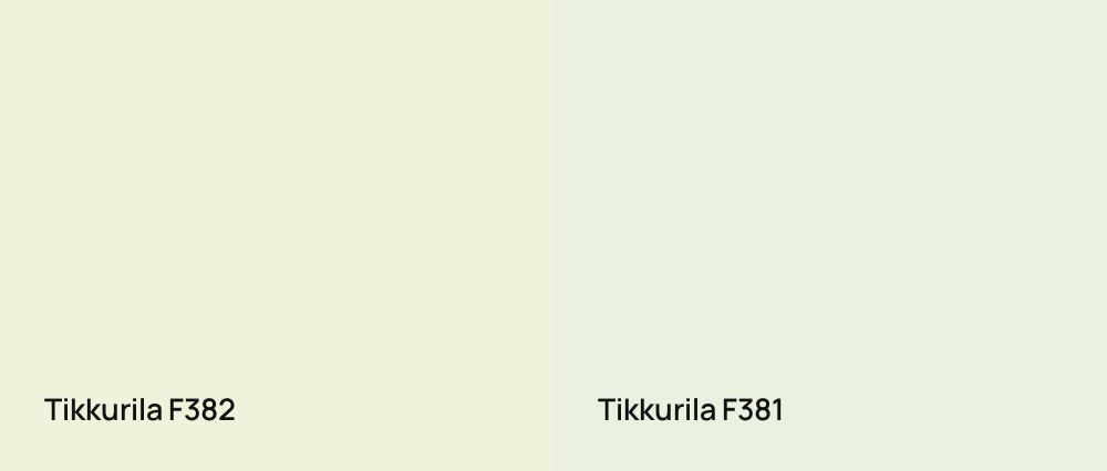 Tikkurila  F382 vs Tikkurila  F381