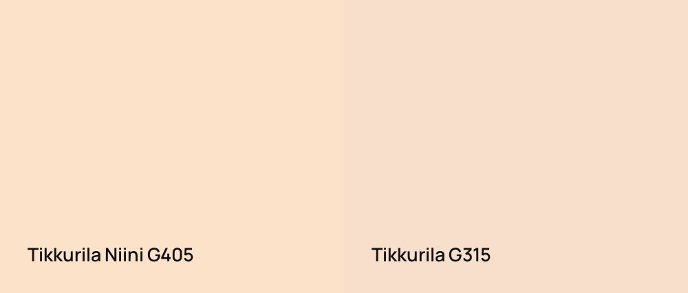 Tikkurila Niini G405 vs Tikkurila  G315