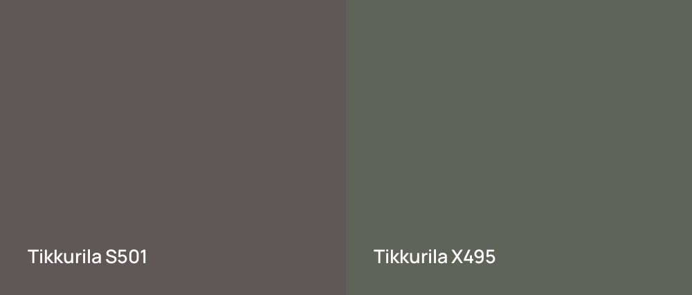 Tikkurila  S501 vs Tikkurila  X495