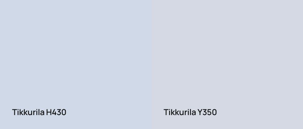 Tikkurila  H430 vs Tikkurila  Y350