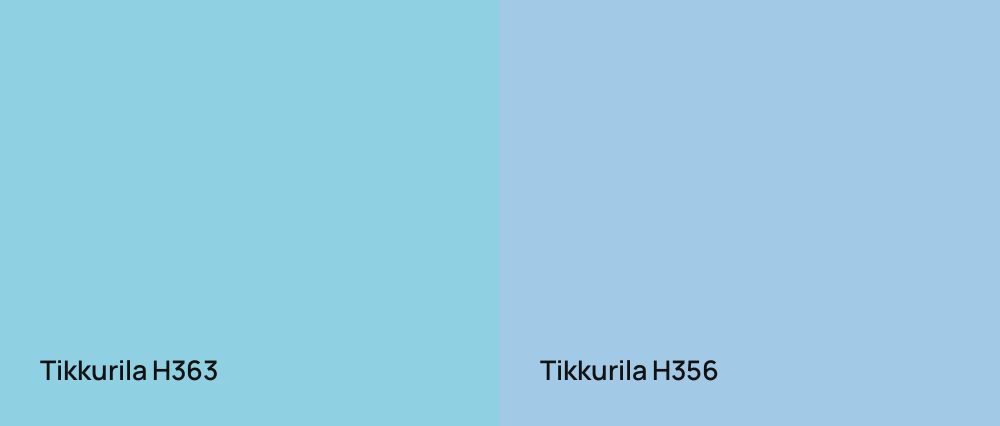 Tikkurila  H363 vs Tikkurila  H356