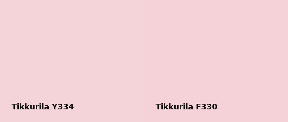 Tikkurila  Y334 vs Tikkurila  F330