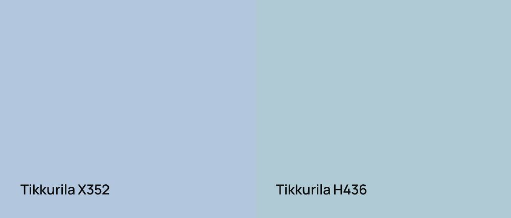 Tikkurila  X352 vs Tikkurila  H436