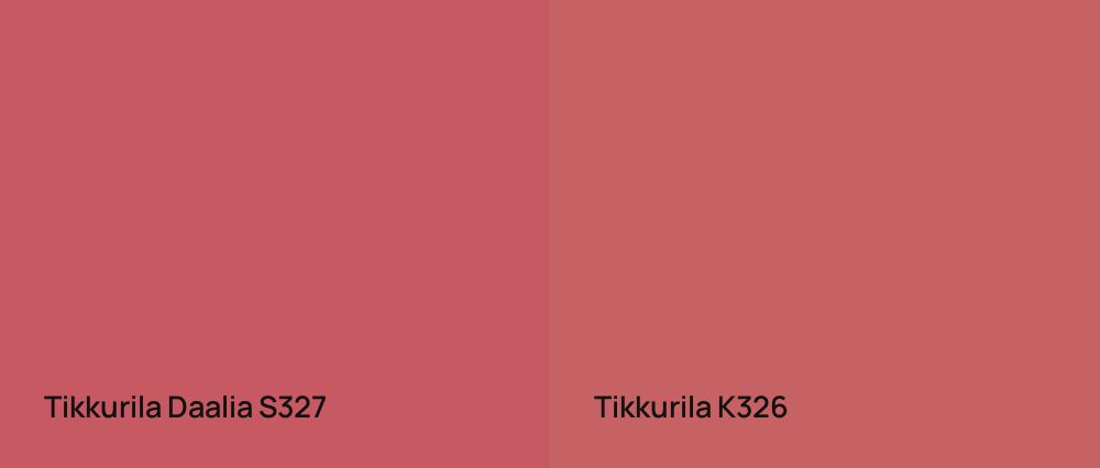 Tikkurila Daalia S327 vs Tikkurila  K326