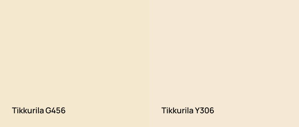 Tikkurila  G456 vs Tikkurila  Y306