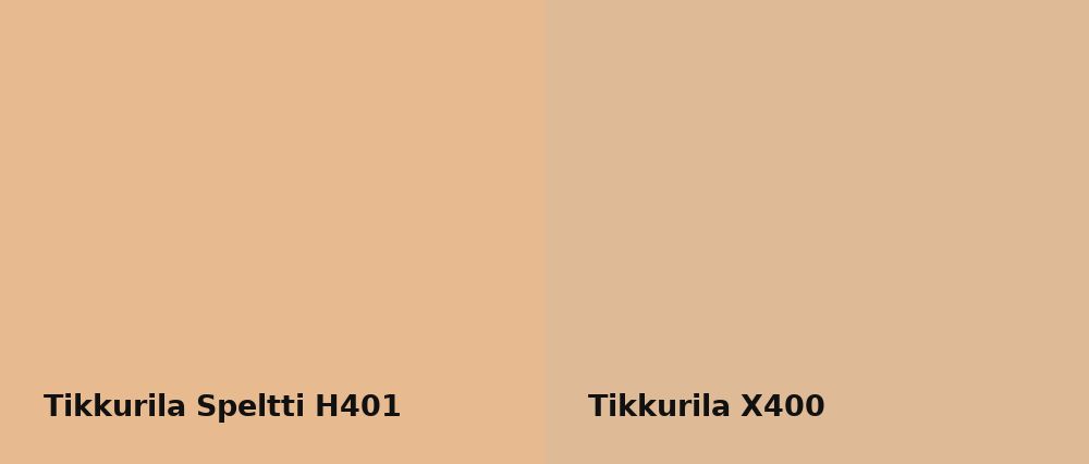 Tikkurila Speltti H401 vs Tikkurila  X400