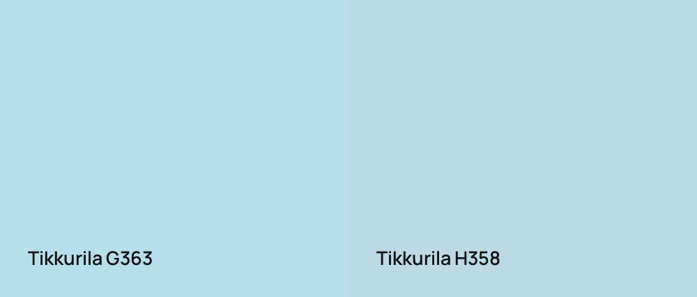 Tikkurila  G363 vs Tikkurila  H358