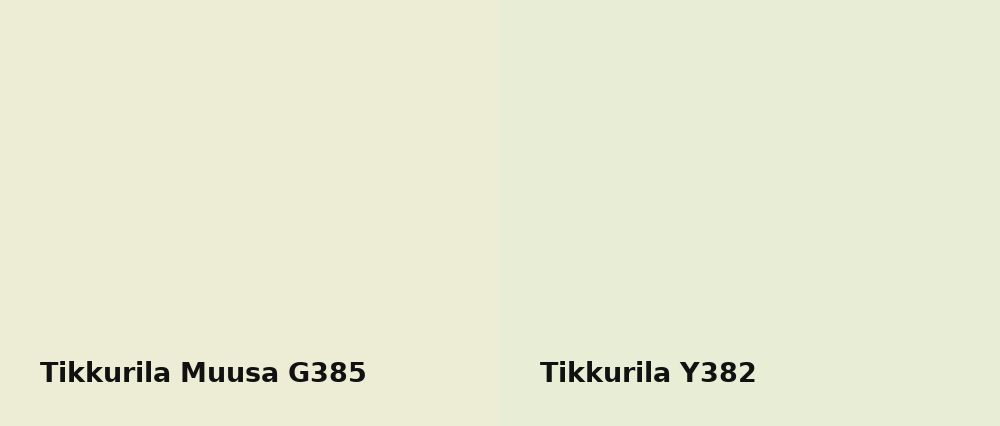 Tikkurila Muusa G385 vs Tikkurila  Y382