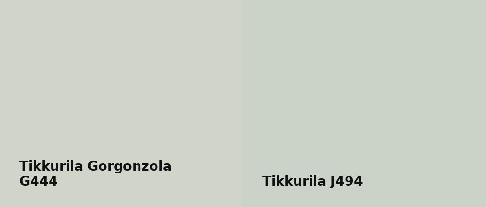 Tikkurila Gorgonzola G444 vs Tikkurila  J494