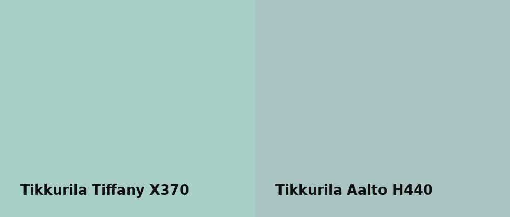 Tikkurila Tiffany X370 vs Tikkurila Aalto H440