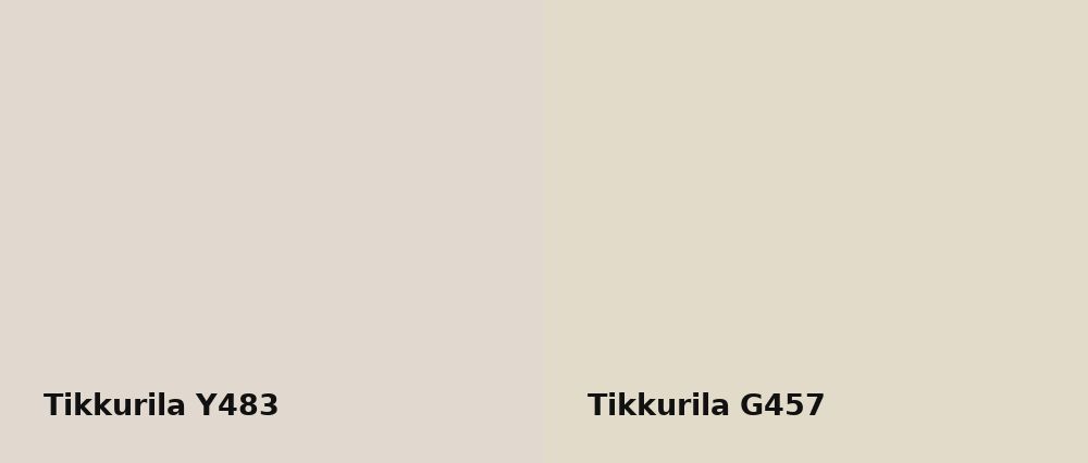 Tikkurila  Y483 vs Tikkurila  G457