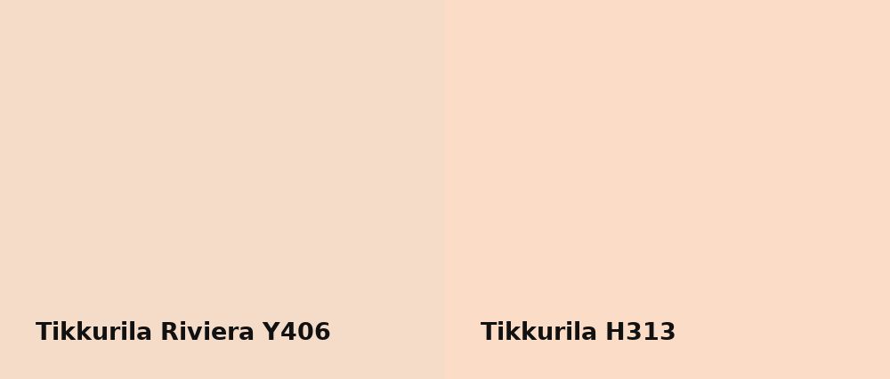 Tikkurila Riviera Y406 vs Tikkurila  H313