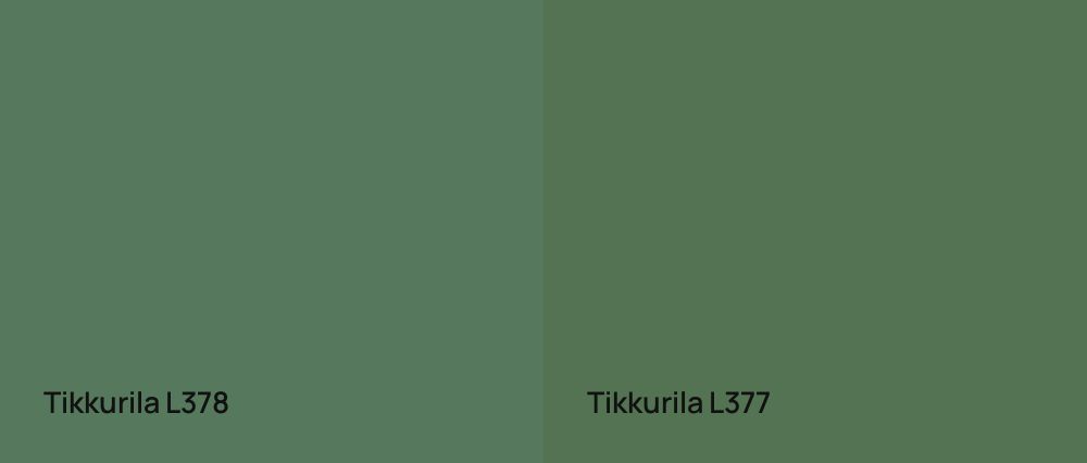 Tikkurila  L378 vs Tikkurila  L377