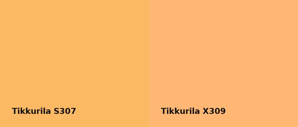 Tikkurila  S307 vs Tikkurila  X309