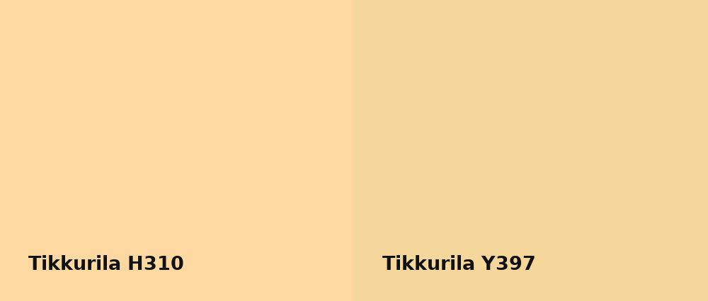 Tikkurila  H310 vs Tikkurila  Y397