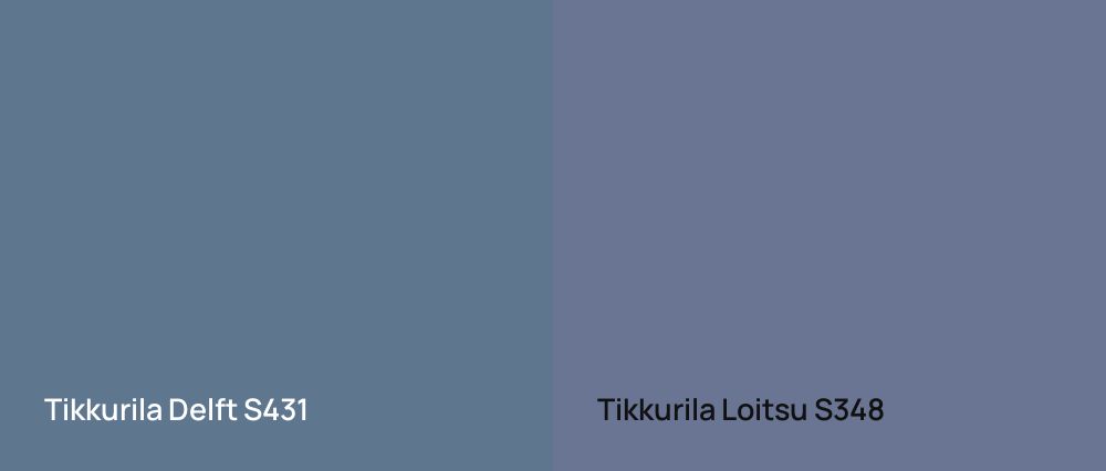 Tikkurila Delft S431 vs Tikkurila Loitsu S348