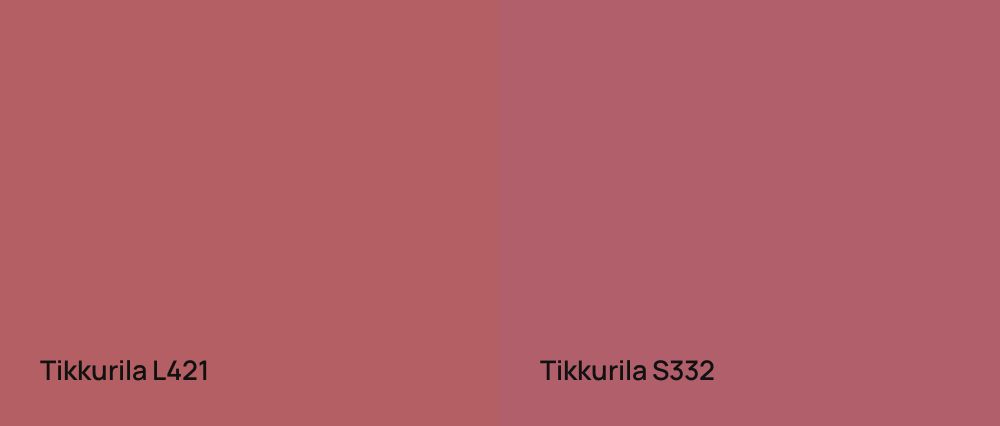 Tikkurila  L421 vs Tikkurila  S332