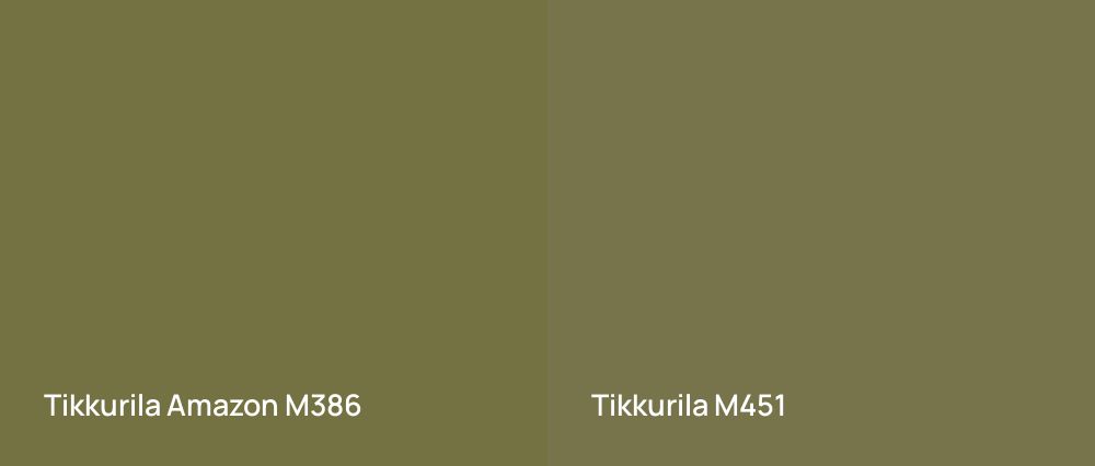 Tikkurila Amazon M386 vs Tikkurila  M451