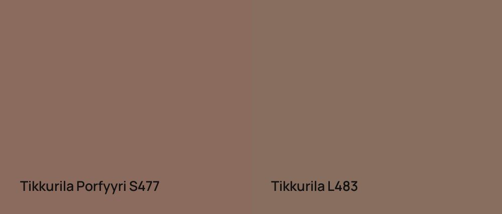 Tikkurila Porfyyri S477 vs Tikkurila  L483