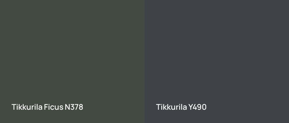 Tikkurila Ficus N378 vs Tikkurila  Y490