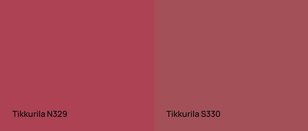 Tikkurila  N329 vs Tikkurila  S330