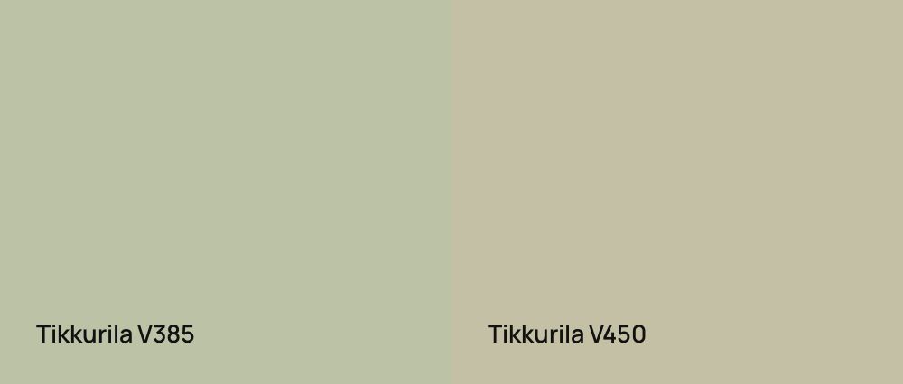 Tikkurila  V385 vs Tikkurila  V450