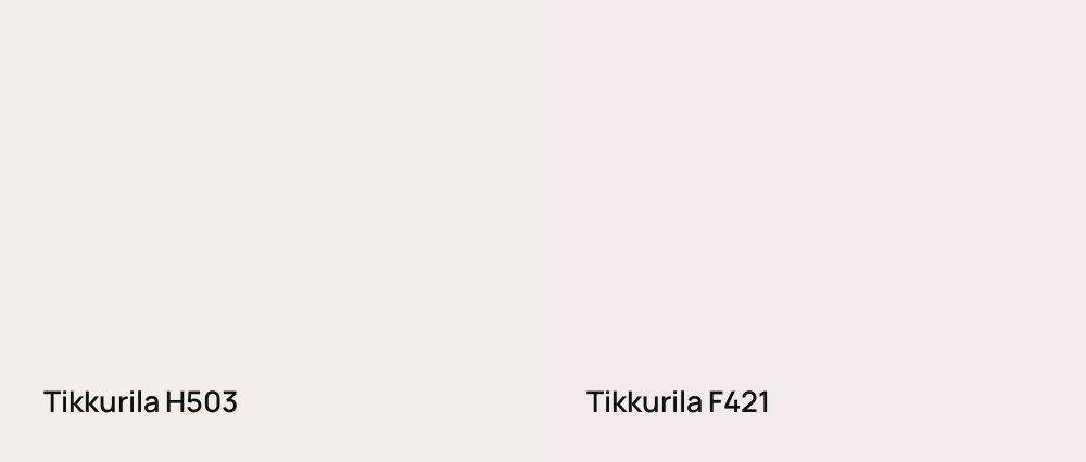 Tikkurila  H503 vs Tikkurila  F421