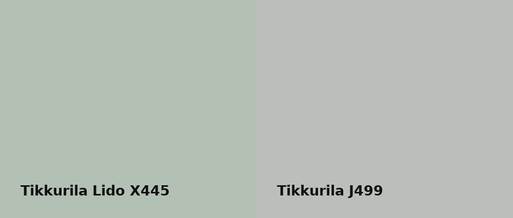 Tikkurila Lido X445 vs Tikkurila  J499