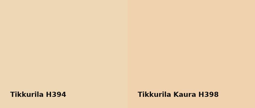 Tikkurila  H394 vs Tikkurila Kaura H398