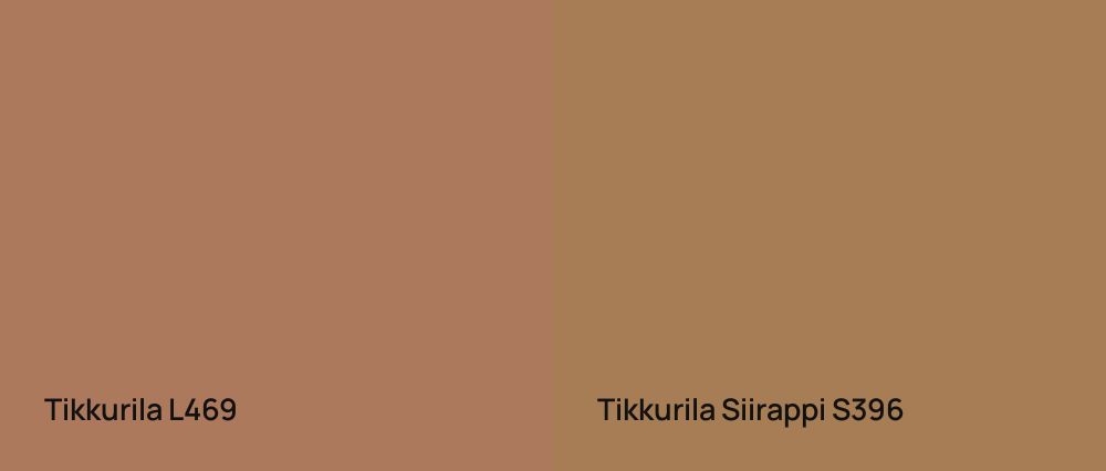 Tikkurila  L469 vs Tikkurila Siirappi S396