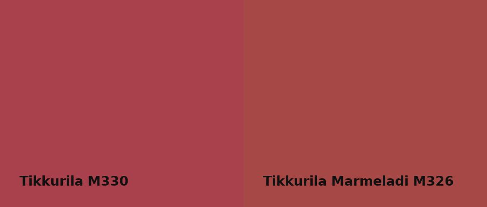 Tikkurila  M330 vs Tikkurila Marmeladi M326