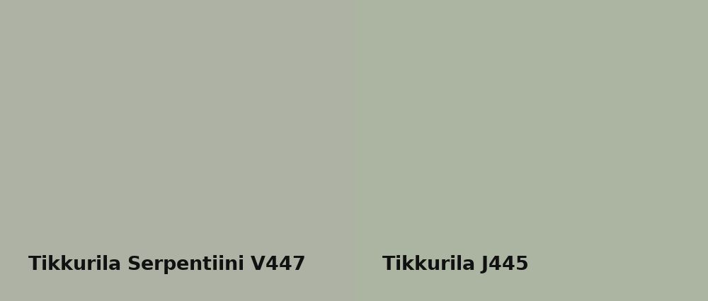 Tikkurila Serpentiini V447 vs Tikkurila  J445