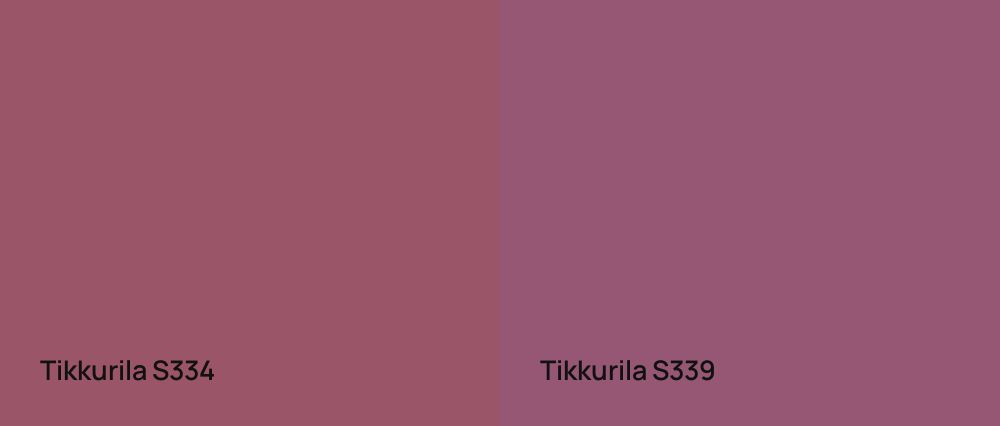 Tikkurila  S334 vs Tikkurila  S339