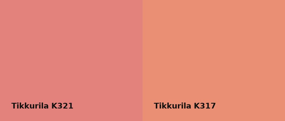 Tikkurila  K321 vs Tikkurila  K317