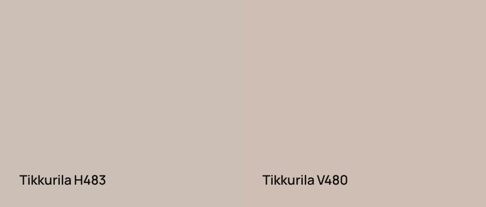 Tikkurila  H483 vs Tikkurila  V480