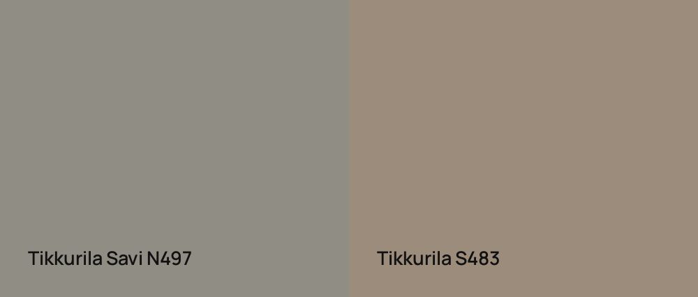 Tikkurila Savi N497 vs Tikkurila  S483