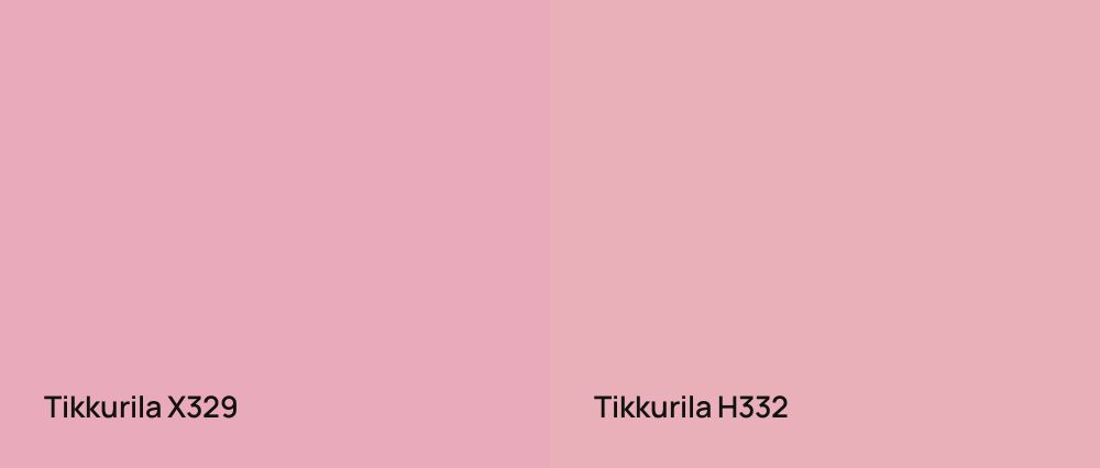 Tikkurila  X329 vs Tikkurila  H332