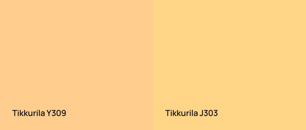 Tikkurila  Y309 vs Tikkurila  J303