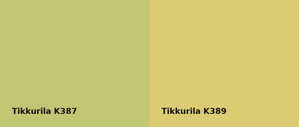 Tikkurila  K387 vs Tikkurila  K389
