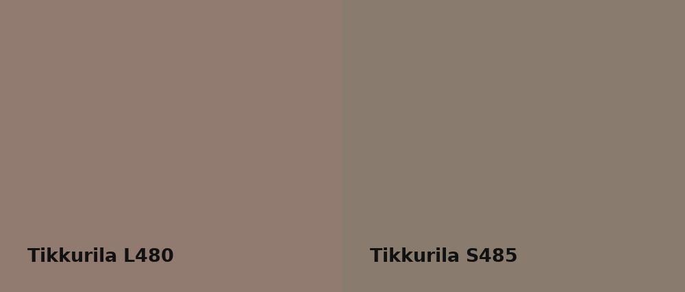 Tikkurila  L480 vs Tikkurila  S485