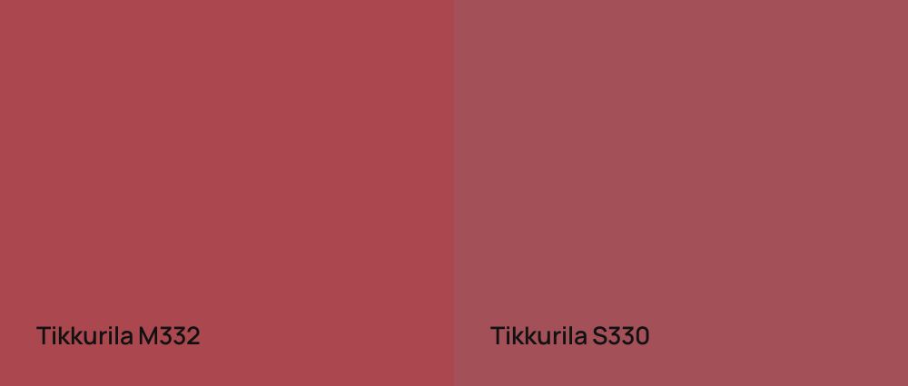 Tikkurila  M332 vs Tikkurila  S330