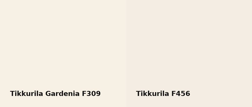 Tikkurila Gardenia F309 vs Tikkurila  F456